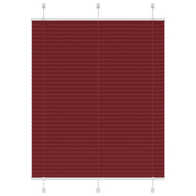 Berkfield Bordeaux/Red Pleated Blind 105X100 Cm Fabric Width 104.4 Cm Polyester