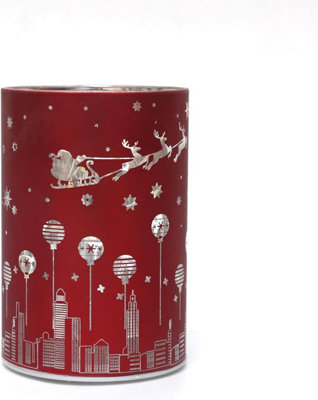 12cm Christmas Decorated Vase Led Red Glass Vase / Deer Price Comparisons | Compare The Build