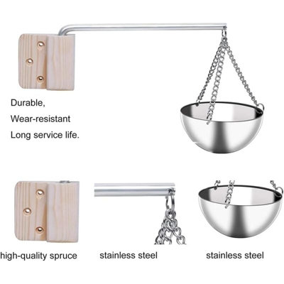 Stainless Steel Sauna Aromatherapy Bowl & Cup - Essential Oil Diffuser With Wood Plate For Sauna Room