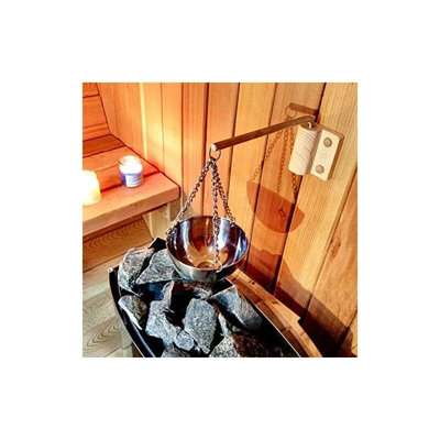 Aromakom, sauna, 12 cm, roestvrij staal, aromakom met accessoires voor