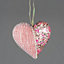 12cm Heart Baby Pink - Christmas Hanging Decoration
