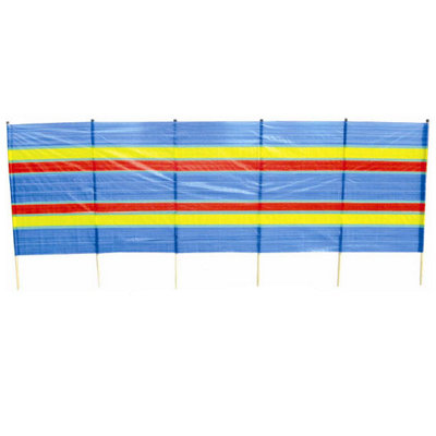 12ft (3.7m) Long 120cm High 6 Pole Beach / Camping Windbreak / Wind