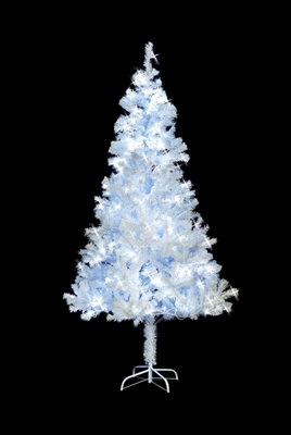 12FT Prelit White Alaskan Pine Christmas Tree Cool White LEDs