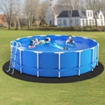 12-Foot Round Heavy Duty Pool Liner Pad – Above Ground Pool Protector, Black Non-Woven Fabric