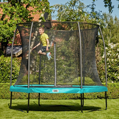 12ft Salta Green Comfort Edition Round Trampoline with Enclosure