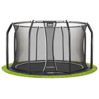 12ft Salta Royal Baseground Round Trampoline with Enclosure