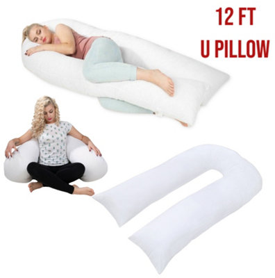 12ft U Shape Pillow Full Body Support Multi Purpose Use Maternity Pregnency Orthopeadic Big U Pillow