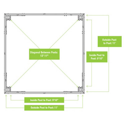 12ft x 12ft (3.7m x 3.7m) Meridian Gazebo with Wooden Bar Counter - 6