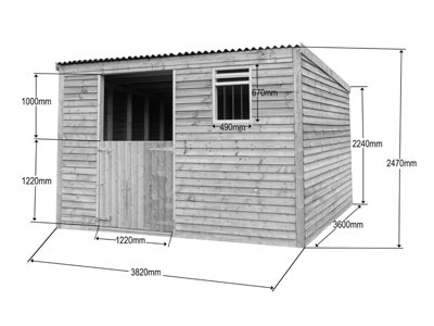 12ft x 12ft Mobile animal field shelter