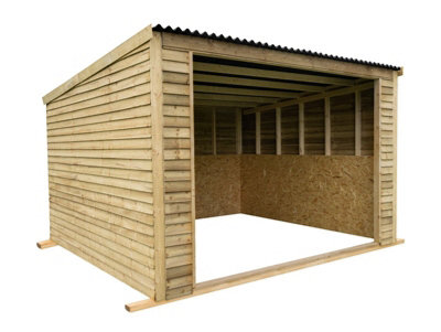 12ft x 12ft Open front mobile animal field shelter