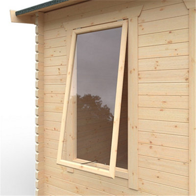 12ft x 18ft (3550mm x 5350mm) Horsforth "The New England" 44mm Log Cabin With 4 Windows - 6