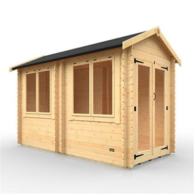 12ft x 6ft (3500mm x 1750mm) Horsforth "The Montpelier" 19mm Log Cabin with 4 Windows