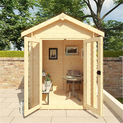12ft x 6ft (3500mm x 1750mm) Horsforth "The Montpelier" 19mm Log Cabin with 4 Windows - 3