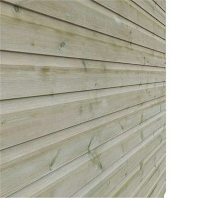 12ft x 6ft (3550mm x 1750mm) Horsforth Elite Pressure Treated Shiplap Pent Shed with 4 Windows