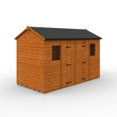 12ft x 6ft (3550mm x 1750mm) Horsforth Shiplap Apex Workman Shed with 2 Window (12mm Tongue and Groove Floor and Roof)