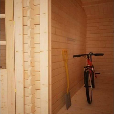 12ft x 8ft (3.65m x 2.43m) Storage 44mm Wooden Log Cabin (19mm Tongue and Groove Floor and Roof) (12 x 8) (12x8) - 6