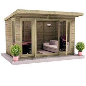 12ft x 8ft (3.65m x 2.43m) Wooden Garden Room 16mm Tongue and Groove (16mm Tongue and Groove Floor and Roof) (12 x 8) (12x8)