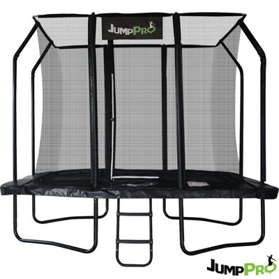 12ft x 8ft JumpPRO™ Xcel Black Rectangular Trampoline with Enclosure