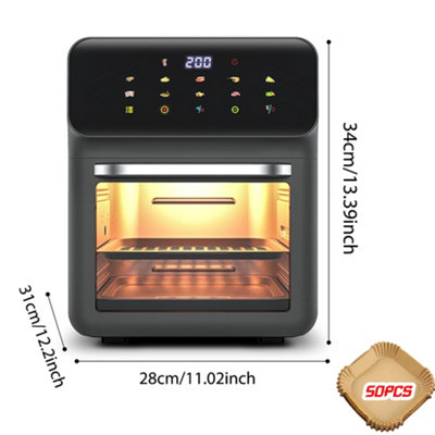12L Air Fryer Digital Kitchen Oven Oil Free Low Fat Healthy Frying Cooker 2100W - 3