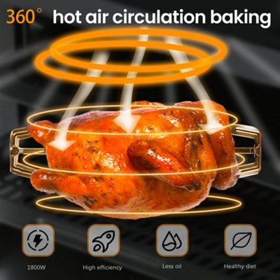 12L Air Fryer Oven Oil Free Low Cooker - 4