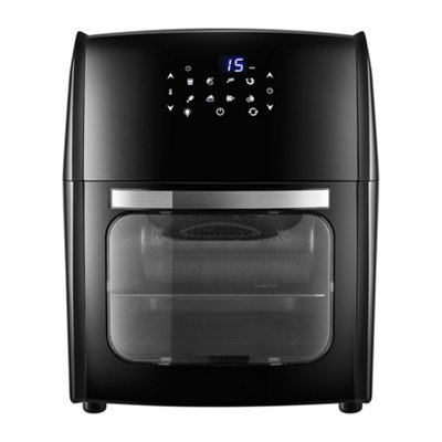 12L Black Display Kitchen Air Fryer with Rotisserie Basket - 3