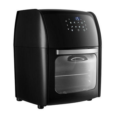 12L Black Display Kitchen Air Fryer with Rotisserie Basket - 4