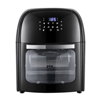 12L Black Kitchen Air Fryer with Rotisserie Basket - 3