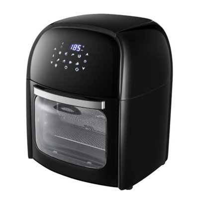 12L Black Kitchen Air Fryer with Rotisserie Basket - 4