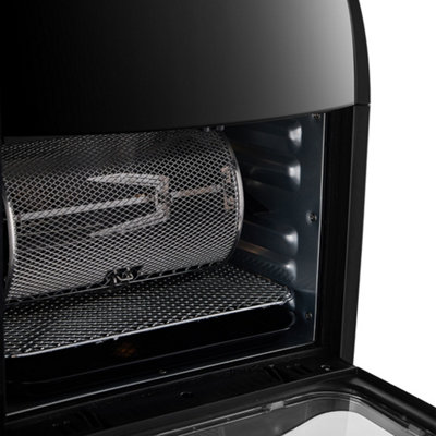 12L Black Kitchen Air Fryer with Rotisserie Basket - 6