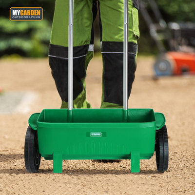 12L Garden Lawn Rotary Soil, Seed, Salt, Grit Spreader With