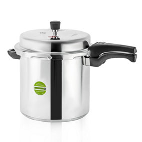12L Pressure Cooker Lightweight Aluminium Casserole Stock Pot Kitchen