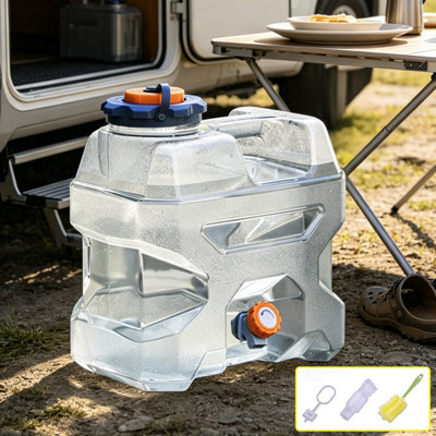 12L Water Container Clear Gray Emergency Water Storage with Spigot ...