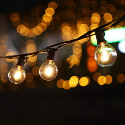 12m/39.37ft E12 Base G40 LED String Light with Plug In 25 Bulbs IP45 ...