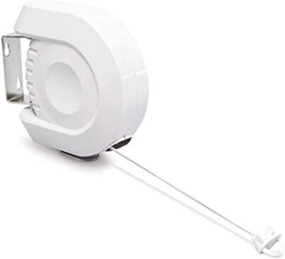 12m Retractable Clothes Reel Line Pvc Coated Dryer Washing Outdoor + Fixings New - 5