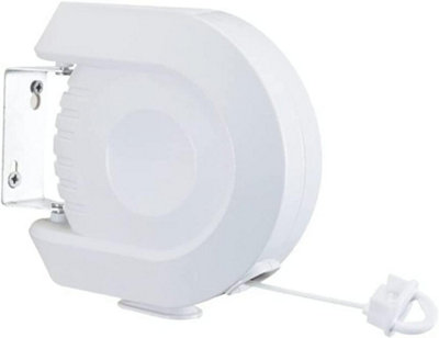 12m Retractable Clothes Reel Line Pvc Coated Dryer Washing Outdoor + Fixings New - 7