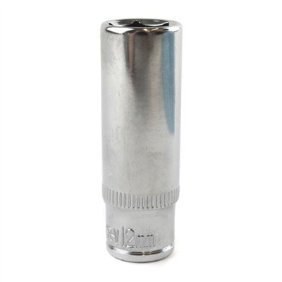 12mm 1/4" Drive Double Deep Metric Socket Single Hex / 6 sided Bergen