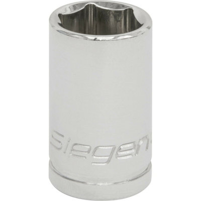 12mm Chrome Plated Drive Socket - Durable High Grade Carbon Steel for Professional Use