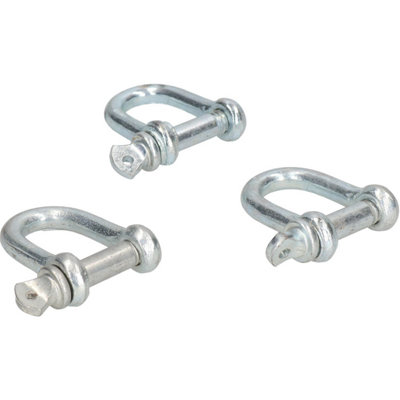 12mm D Shackles Dee Link Towing Rigging Pin Loop Galvanised Steel 24 Pack - 3