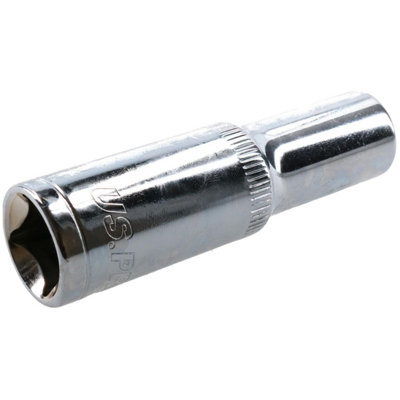 1/2in Drive Chrome Vanadium Steel Fuel Line Socket Efficient Removal for Fasteners On Injector Lines, Bent Pipes, and EGT Sensors (11mm