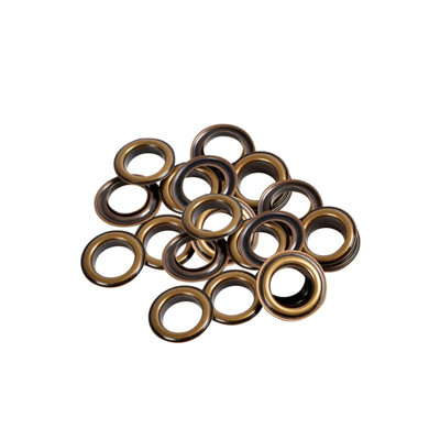12mm Eyelets with Washers, Bronze - 100pcs
