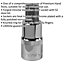 12mm Forged Hex Socket Bit - 1/2" Square Drive - Chrome Vanadium Wrench Socket