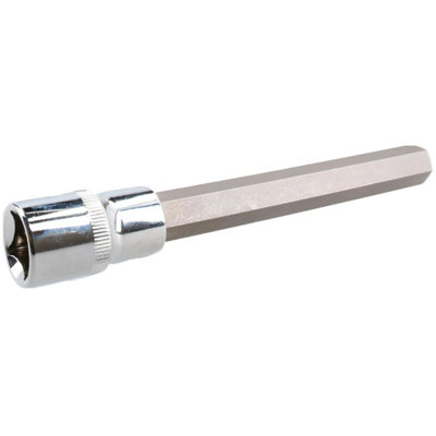 12mm Hex Allen Key Long Bit Internal Socket Metric 1/2" Drive 140mm Length Cr-V