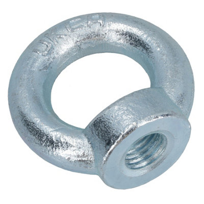 12mm Lifting Eye Nut Fastener Internal Female Thread Zinc Plated 30mm ...