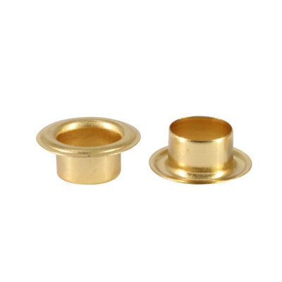 12mm Long Barrell Eyelets with Washers, Gold, 100pcs