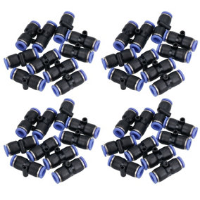 12mm (OD) Pneumatic Air Straight Hose Pipe Tube Inline Push Connector Airline 20 Pack
