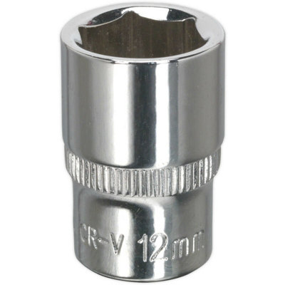 12mm Polished Chrome Vanadium Forged Steel Drive Socket with 1/4" Square Drive