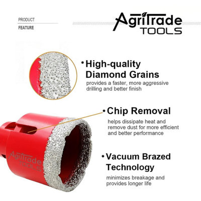 Diaond Core Drill Bits 1/4 Inch (06) Tile Hole Saws With 5/8-11...