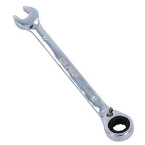 12mm Reversible Cranked Offset Ratchet Combination Spanner Wrench 72 Teeth