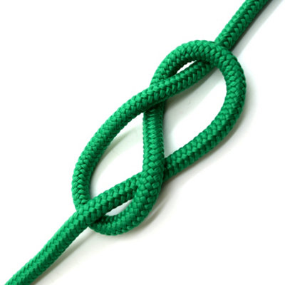 12mm x 10 metres / 32.8 ft of Green Polypropylene Rope, Solid Braided Poly Rope Cord Twine for Boating, Yachting, Camping