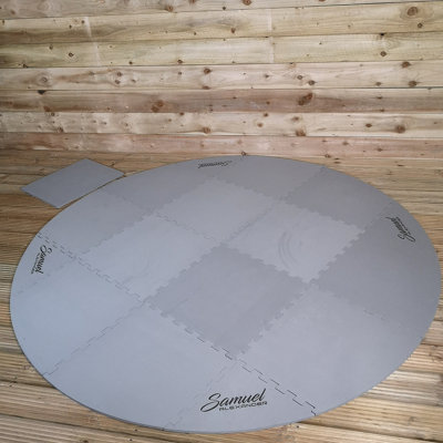 12mm x 196cm Diameter Round Grey Foam Spa Pool Hot Tub Floor Protector Mat Accessory DIY at B&Q